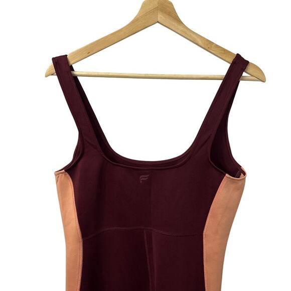 Fabletics Atlantis Scuba 7/8 Jumpsuit Romper Onesie XXL Maroon Pink - Picture 9 of 11